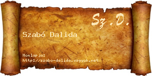 Szabó Dalida névjegykártya