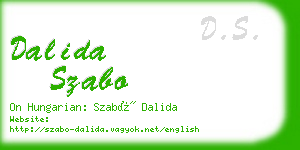 dalida szabo business card